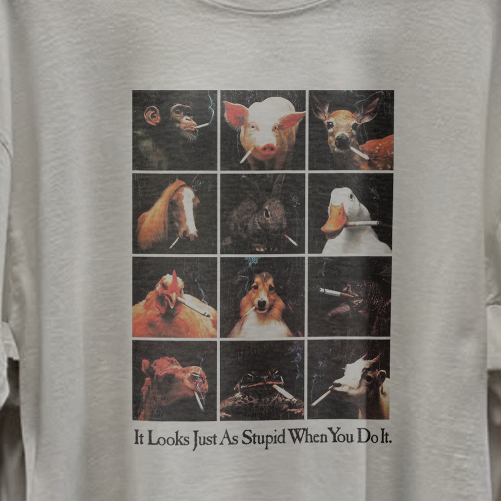 1993 Anti Tobacco Washed White Tee