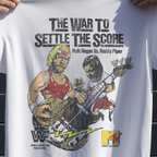 The War To Settle The Score '85 Promo Vintage Washed White T-Shirt