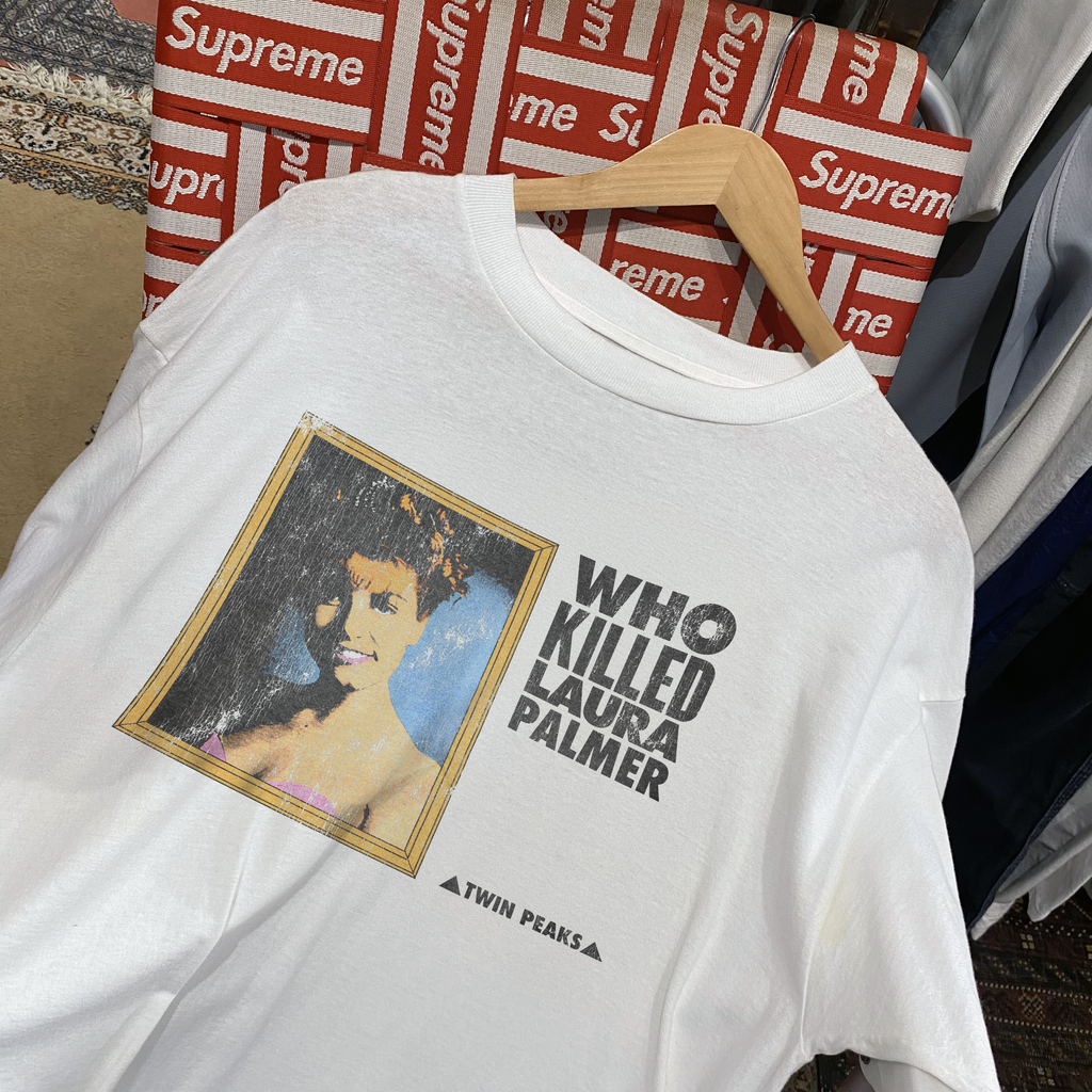 Who Killed Laura Palmer Twin Peaks Vintage Washed White T-Shirt