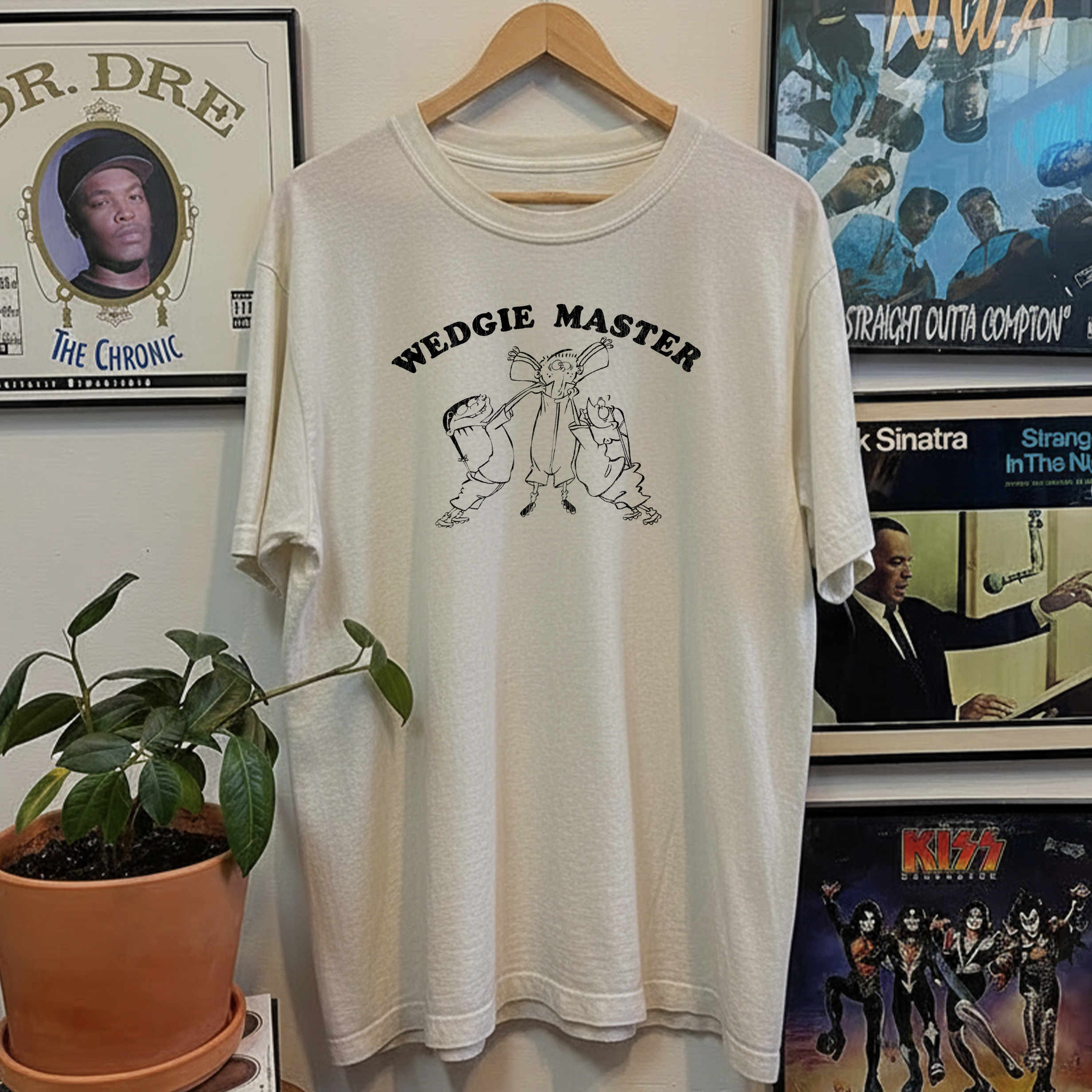 2005 Ed Edd and Eddy Wedgie Master Washed White Tee