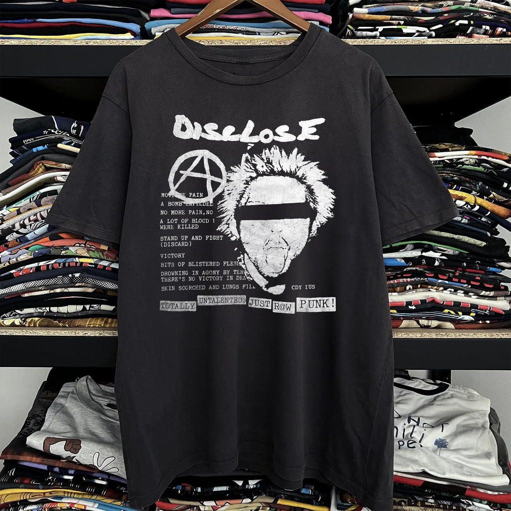 Vintage Disclose - Raw Punk Washed Black T-Shirt