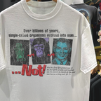 90s "Big Bang? Not!" Rare Washed White Anti-Evolution T-Shirt