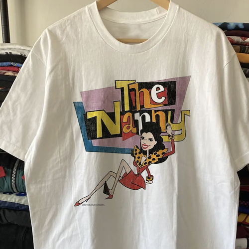 1994 The Nanny Series Promo Washed White Tee